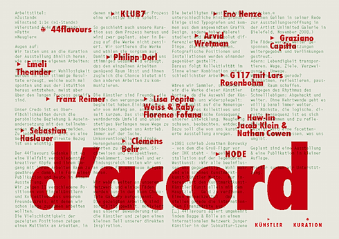 44flavours — d’accord – Exhibition